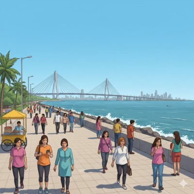 Bandra Reclamation Promenade, Mumbai